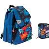 PRESTIGE & DELUXE Zaino Scuola GOPOP T-rex Dinosauro GIOCHI PREZIOSI 5 pop-up chiusura scatto + astuccio 3 piani + Set per la scuola