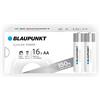 BLAUPUNKT AA batterie alcaline, confezione da 16, per gli orologi a parete e telecomandi TV, LR6BPO/16CB