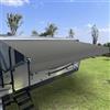 SHADEPLUS Sostituzione del tessuto per tenda da campeggio, 453,6 g, in vinile impermeabile resistente, universale, per tutte le marche di camper, rimorchi, tende da campeggio, colore grigio fumo 453,6