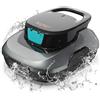AIPER Scuba, Robot per piscina senza fili, Batteria a doppia azionamento, Parcheggio automatico, Adatto per piscine piatte fino a 80 mq, Drenaggio rapido, Autonomia 90 min (Grigio)