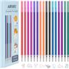 ABOHU 16 Pezzi Refill per Penna Gel Cancellabile, 8 Colori Ricariche Cancellabili Compatibili con Legami, Cielo Altezza 13cm, Punta 0,7mm, Inchiostro Termosensibile, per scuola e la vita quotidia