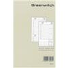 NOTABENE Ricambio Agenda Anelli Datato 2027 Giornaliero Orizzontale 8,1 x 12,7cm. Diplomat-Pocket Greenwitch ADS11