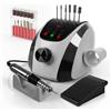 Home Markt24 Fresatrice professionale per unghie da 65 W con display LCD, 35.000 giri/min, impugnatura a twist-lock, modalità mano/coltello, set di frese e sovrapposizioni, lima elettrica per manicure e pedicure
