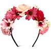 Epokus Capelli Fascia Fiori,Cerchietto Fiori,Corona Fascia Capelli,Ghirlanda Copricapo Fascia per Dia De Los Muertos Matrimonio Damigella d'Onore Sposa Corona Fiore(A)