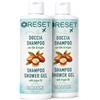 Altagamma Italia RESET Travel Doccia Shampoo 2 in 1 Corpo e Capelli con Olio di Argan, Azione Nutriente - 2 Flaconi da 50 ml