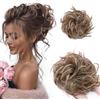 TESS Chignon Capelli Veri Elastico Capelli Finti Chignon Extension Facile Per Capelli Veri Ricci Posticci Per Capelli Mossi Scrunchie Parrucchino Donna Elastico Finti, Castano chiaro e biondo cenere