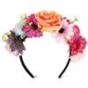 Epokus Capelli Fascia Fiori,Cerchietto Fiori,Corona Fascia Capelli,Ghirlanda Copricapo Fascia per Dia De Los Muertos Matrimonio Damigella d'Onore Sposa Corona Fiore(B)