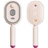 Yfjyxen Pettine Massaggiante Elettrico con Getto D'aria e Cuscinetti, 3 In 1 Spazzola a Vapore Autopulente Ricaricabile Massaggiatore per Cuoio Capelluto Strumento Antistatico per Lo Styling(Pink)