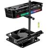 Uyubao Staffa di supporto GPU per montaggio a ventola, supporto GPU regolabile per case PC All-View, supporto per scheda video, supporto GPU con cuscinetto antiscivolo, 10-120 mm