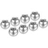 PATIKIL 8 Pacco M6x10mm Sfera Dadi Manopola 304 Inox Acciaio Argento | Femmina Filettatura, Rotondo Cieco Foro Vite Tappo Cover, per Illuminazione Macchinario, Fai da Te Decorazione