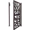 ravixia Cancello d'ingresso, altezza 175 cm, marrone, con 3 ante e serratura, per | Cancello da giardino, 105 x 175 cm, in acciaio, con struttura a tre ante e apertura a 180°, per terreno e terrazza