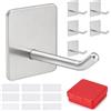 TLDBATICE 6 Pezzi Ganci Adesivi Acciaio Inox Extra Forti, Gancio Parete Senza Forare | Gancio lungo 6cm con nastro nano adesivo, resistente alla ruggine, con scatola portaoggetti per bagno, cucina e
