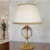 Generico LUCECLASS | Lampada da comodino da tavolo sinuosa tondeggiante di gran lusso, cristallo pesante e ottone antico, con paralume in misto seta cucito a mano, Made in Italy, handmade, lamp