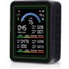 Bewinner Monitor Intelligente della qualità Dell'Aria 10 in 1, Tester di CO2 per la Casa, Rileva TVOC HCHO PM2.5 PM1.0, Misuratore di Aria Interna Portatile con App Tuya