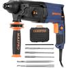 MAXPRO Martello Demolitore Perforatore SDS-Plus 800W, 6 Velocità Variabili con 4 Funzioni, Capacità di foratura: calcestruzzo (26MM), metallo (13MM), legno (30MM)