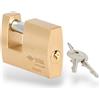 CISA 121610700, Lucchetto Rettangolare Locking Line, Ottone, 70 mm