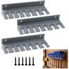 huiyaxun 3 Pezzi Porta Cacciaviti, Porta Attrezzi da Parete, Porta Cacciaviti da Parete con 8 Fori Portaoggetti, Organizer Per Cacciaviti, per Magazzino, Officina e Banco Lavoro, Grigio
