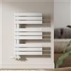 SUNXURY Scaldasalviette da bagno, 762 x 500 mm, colore bianco, porta asciugamani, porta asciugamani, con termostato bianco multiblocco