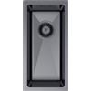 Melanstar Lavello in acciaio inox, 22 x 44 cm kitchen sink, Lavelli a un seno, 1 lavabo, include sifone e foro per rubinetto, GRAFIT PVD/SATYNA SZCZOTKOWANA