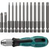 QiXinGYL Set di 11 punte Torx di sicurezza, 1 punta a croce, 1 punta piatta, 1 | Punte per cacciavite di sicurezza Torx, T6, T7, T8, T9, T10, T15, T20, T25, T27, T30, T40, codolo esagonale da 0,6 cm