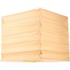 NAMOARLY Paralume di Carta Pieghevole Origami 30x30 Cm Colore Terra Naturale Struttura in Legno, Coprilampada Plissettato per Lampada da Soffitto, Decorazione Luminosa per Camera da Letto
