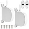 OCCOUMR 2 avvolgitore per cinghia per tapparelle con cinghia bianca, 5 m x 14 mm, orientabile a 180°, montaggio a parete, set con 2 guide e 8 viti