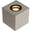 SLV Concreto FL Lampada da terra per esterni, per vialetti, pareti, ingressi, lampada LED da giardino, GU10, IP65, 10 W, grigio