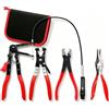 Behiruch Set di 4 Pinza per Fascette Stringitubo，Raggio massimo 68,6cm | professionale per tubazioni di carburante e olio pinza per fascette stringitubo, attrezzo per la riparazione di automobili