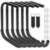 Locawaya Appendiabiti da garage con ganci resistenti da soffitto, per scale di legname, bici e altri oggetti ingombranti (6, 37 cm)