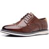 Generic Scarpe da Lavoro da Uomo Scarpe Derby Stringate Scarpe da Completo con Decorazioni Brogue E Punta A Farfalla