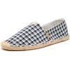 Alexis Leroy Espadrillas Uomo a Scacchi, Scarpe Senza Lacci in Tela con Suola in Juta, Scarpe Casual Estive