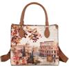 YNOT Borsa a Mano YES725F7 Dear Rome in PVC 27x24x12 cm | Tracolla Regolabile, Chiusura a Cerniera, Tasche Interne, Piedini sul Fondo, Stile Casual Sportivo