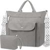 BTNEEU Borsa Università Donna Tote Bag in Velluto a Coste Grande Borsa a Tracolla con Cerniera Spallacci Removibili Borse a Spalla Borsa Lavoro Shopper per Spiaggia Viaggo Scuola (Grigio chiaro)