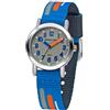 JACQUES FAREL hayfield Jacques FAREL KPS 201 - Orologio da polso per bambini, analogico, al quarzo, con cinturino in tessuto, blu, arancione, grigio