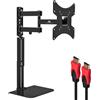 Maclean Supporto TV con ripiano DVD Maclean, vesa 200x200 , 23"-43", 25kg, MC-771A +HDMI 2.0 4K 3D UHD 1,8m CAVO 48 bit