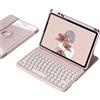 INF Custodia Tastiera Bluetooth Rotante 360° per iPad 11 & iPad 10.9 - Rosa