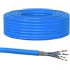 SatShop-FT Cavo di posa Redstar24, 30 metri, CAT 8, cavo di rete CAT8.1, cavo LAN, senza alogeni, cavo di installazione CAT8, cavo di rete, cablaggio di rete, cavo dati fino a 40 Gbit/s, cavo Ethernet in rame, S/FTP, LSZH
