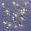EMOS Ghirlanda di stelle argentate con 20 LED, ghirlanda luminosa decorativa con stelle 190 cm, funzione timer 6/18 h, funzionamento a batteria (2 x AA), durata 10.000 h, IP20 per interni