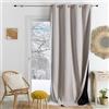 Home Maison Tenda termica fonica semi-oscurante, 140 x 180 cm, tenda naturale, 8 occhielli tondi, canna di fucile pronta da applicare