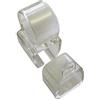 Gardinia Supporto con Tappi terminali per Guide a U, 2 Pezzi, plastica, Trasparente