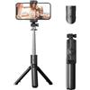 lugreat Treppiede per selfie stick per telefono, Treppiede per selfie stick | Supporto per treppiede estensibile, telecomando wireless per trasmissioni fotografiche di viaggi