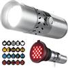 NEEWER BASICS FL20 Torcia Fotografica RGB, Faretto Fotografico 20W, 20 Gobo | 4 Colori, Studio Light LED RGB Zoomabile, Luce Ambientale Tramonto per Foto e Video, Batteria 49,95Wh, 6300K, CRI 97