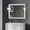 BlueLife Specchio da bagno 90x70 cm con due applique in stile classico MARTINA bianco