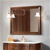 BlueLife Specchio da bagno 90x70 cm con due applique in stile classico MARTINA noce