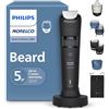 Norelco Philips Norelco - Regolabarba serie 5000, rasoio viso da uomo, tecnologia BeardSense 100% impermeabile, rasoio di precisione con pettini sbiaditi, lame autoaffilanti, raccoglitore di capelli e