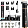 MAXGROOM Rasoio Elettrico Corpo Uomo 18 in 1, Depilatore Parti Intime Uomo | All-in-one Rasoio Corpo Uomo, Ricaricabile Type-C, Impermeabile IPX6, Schermo LED，Base di Ricarica, Per parti intime