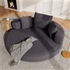 Kuczn Divano multifunzionale Boneless - Divano letto pieghevole autoportante con funzione letto, divano modulare in velluto a coste, letto ovale con cuscino, divano letto per soggiorno e camera da