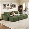 Comfyu Cloud Sofa 241 cm Divano angolare a L in velluto a coste per soggiorno | Morbido divano Cloud in velluto a coste con seduta profonda, design moderno a L, senza montaggio, ideale per il soggiorno.