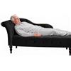 Garvee Chaise Longue Relax in Velluto 155 cm - Schienale Reclinabile - Bottoni Capitonné e Bracciolo Arrotolato, Gambe in Legno - Poltrona Lounge Moderna - Colore: Nero HY801-83