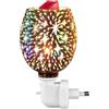 VETOLAKA Lampada aromatica elettrica: lampada aromatica di fuochi d'artificio, lampada aromatica 3D per cera profumata, lampada elettrica profumata presa per lampada decorativa per ufficio, camera da